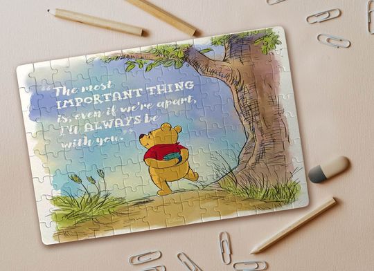 Disney, Quote, Winnie Pooh, I'll Always be with You Jigsaw Puzzle