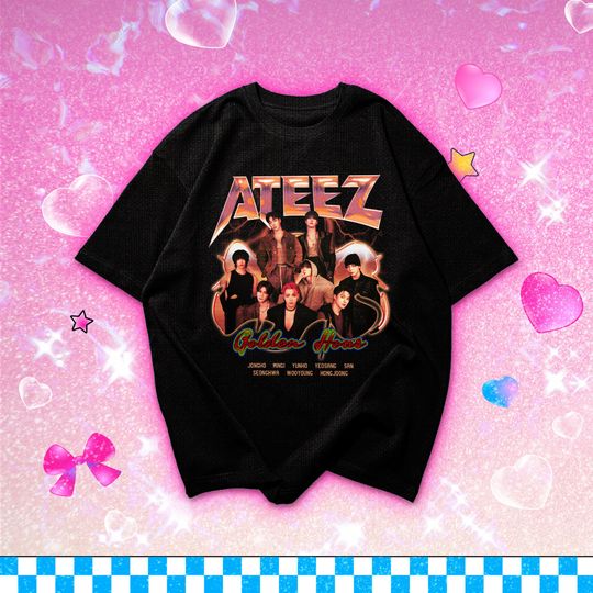 Ateez Golden Hour Part 1 Album Tshirt, Ateez The World Ep.Fin Will Album Shirt, ATEEZ World Tour 2024 Kpop Shirt, Ateez Hongjoong, Mingi