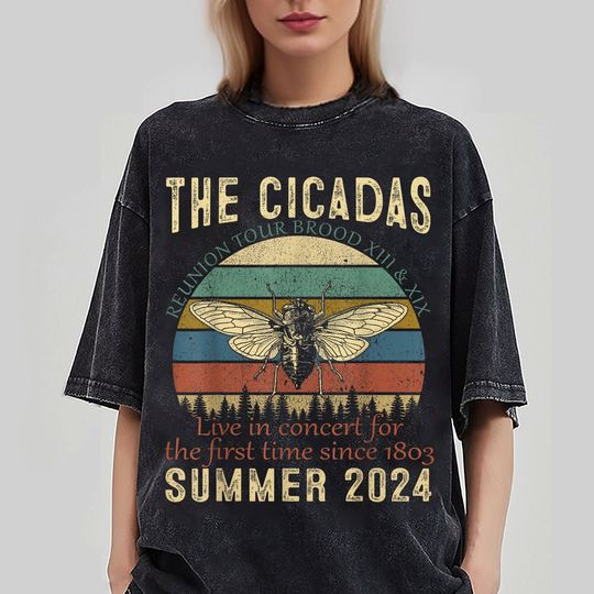 Cicadas Summer Scream Reunion Tour 2024 Shirt The Cicada Concert Tour Tee