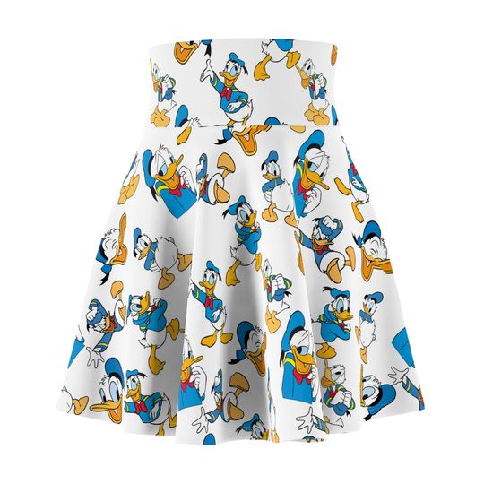 Donald Duck Women's Skater Skirt (AOP)