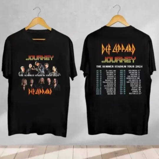 Def Leppard And Journey Summer Stadium Tour 2024 T Shirt