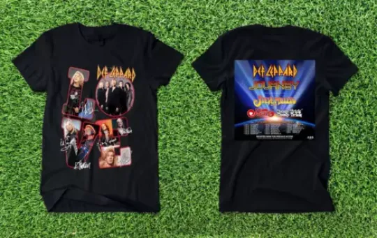 Def Leppard And Journey Summer Stadium Tour 2024 2 sided t-shirt