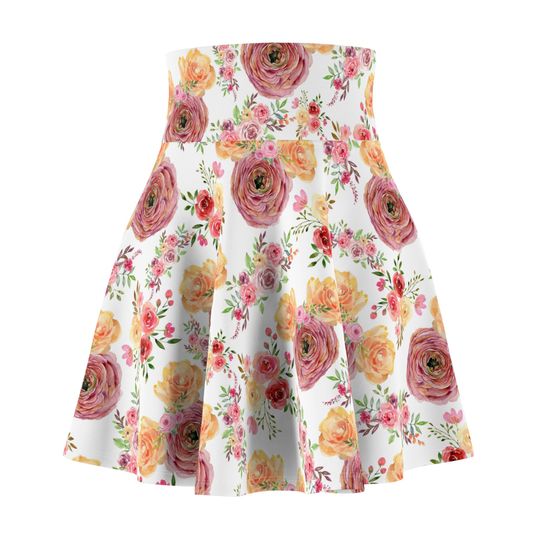Minnie Mouse Floral Women's Skater Skirt