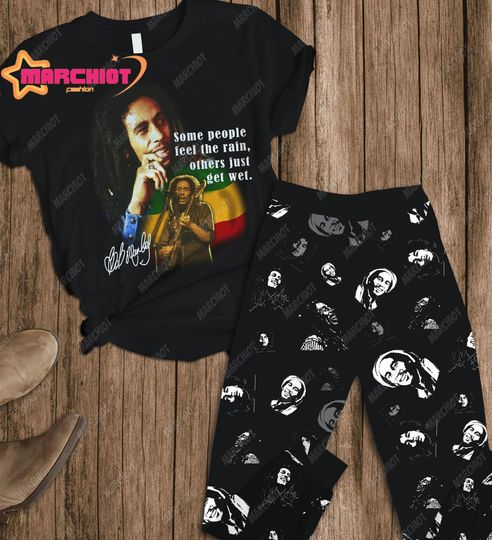 Bob Marley Pajamas Set, Bob Marley Gift, One Love Movie Shirt, Music Shirt