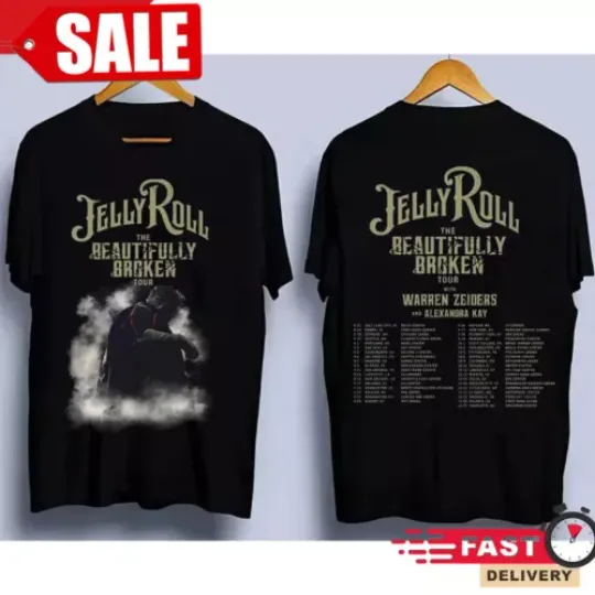 New Popular Jelly Roll Shirt, Jelly Roll the Beautifully Broken Tour 2024