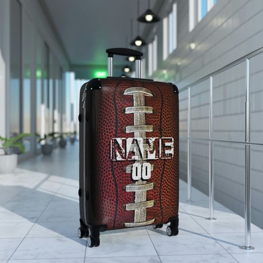 Personalized Football Suitcase, Sport Suitcase, Travel Suitcase