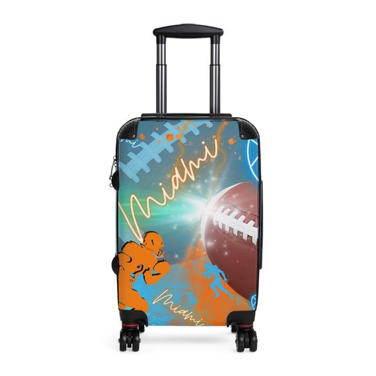 Miami Football Suitcase, Sport Suitcase, Travel Suitcase
