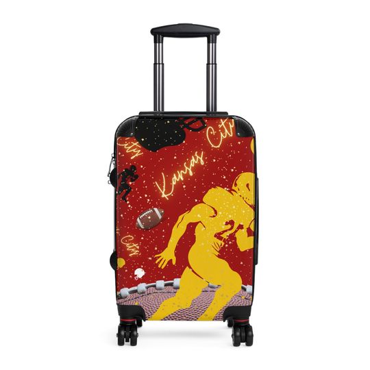 Kansas Football Suitcase, Sport Suitcase, Travel Suitcase