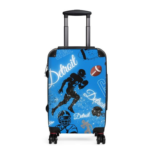Detroit Football Suitcase, Sport Suitcase, Travel Suitcase