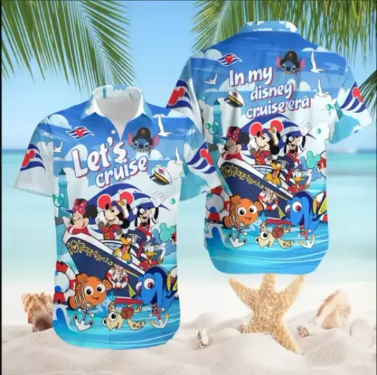 Mickey And Friends Let's Cruise In My Cruise Era Summer 3D HAWAII SHIRT