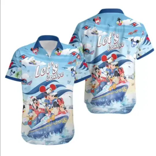 Mickey And Friends Let's Cruise Family Summer Trip Cruise 3D HAWAII SHIRT