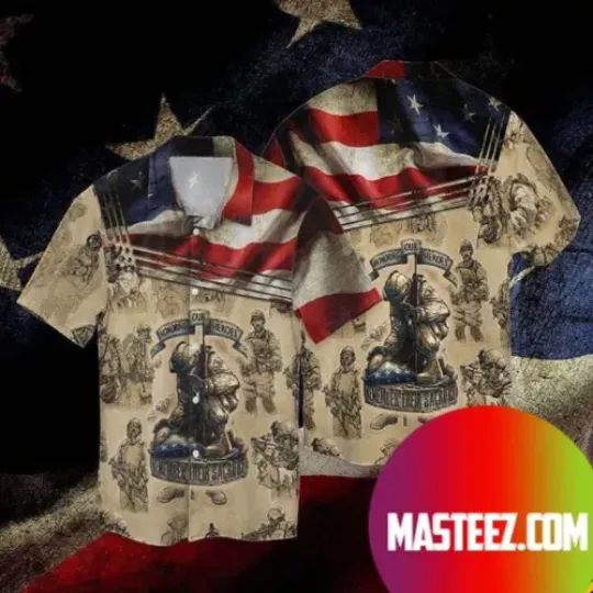 Memorial Day 4th Of July Independence Day Honoring Our Heroes 3D HAWAII SHIRT