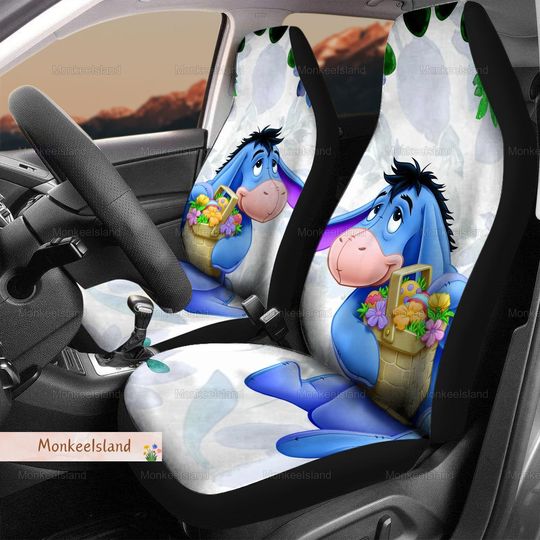 Funny Eeyore Car Seat Cover, Eeyore Winnie The Pooh Carseat Cover, Eeyore Seat Protector
