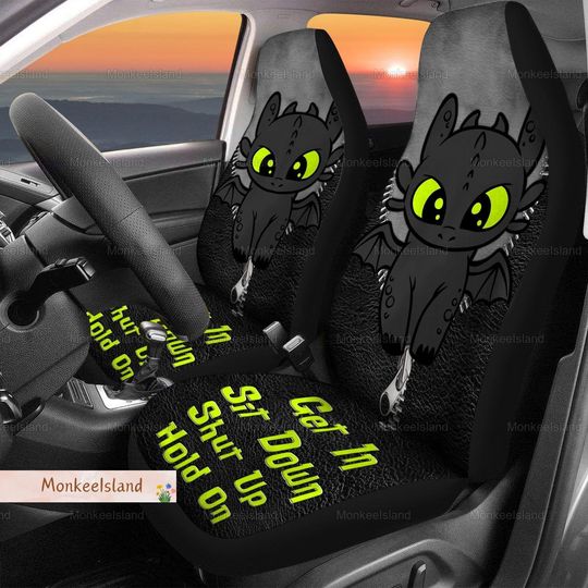 Toothless Car Seat Cover, Disney Toothless Seat Covers,  How To Train Your Dragon Auto Seat Covers