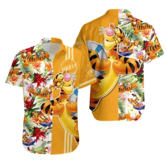 Funny Tigger Hawaiian Shirt, Disney Tigger Beach Shirt, Tigger Summer Shirt
