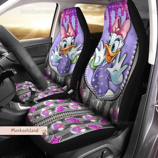 Daisy Duck Car Seat Cover, Cute Daisy Duck Seat Covers, Disney Duck Auto Seat Covers