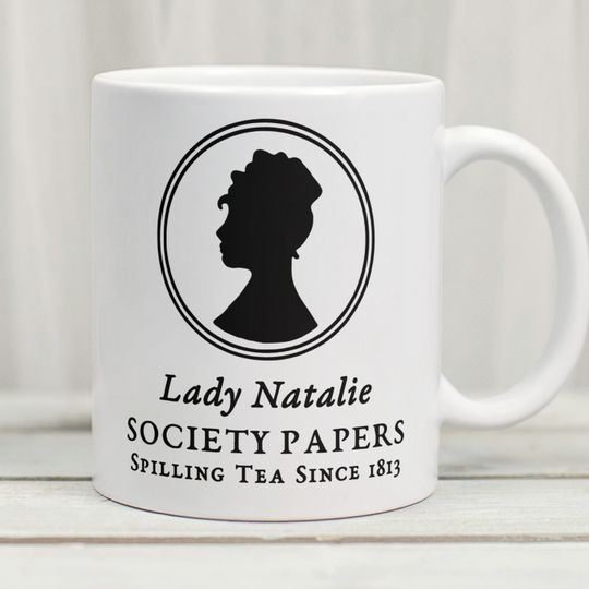 Personalised Lady Whistledown Mug, Custom Lady Name, Bridgerton Tv Series Inspired Mug