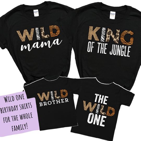 Family Wild One Shirts, Wild One Birthday Shirt, Mom of the Wild One, King of the Jungle