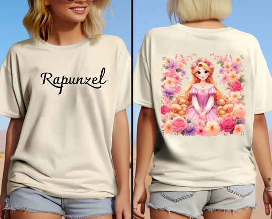Two-Sided Disney Retro Rapunzel Shirt, Disney Princess