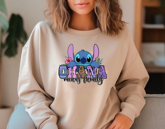 Ohana Sweatshirt, Stitch Ohana Sweatshirt, Disney Sweatshirt, Lilo And Stitch Shirtshirt