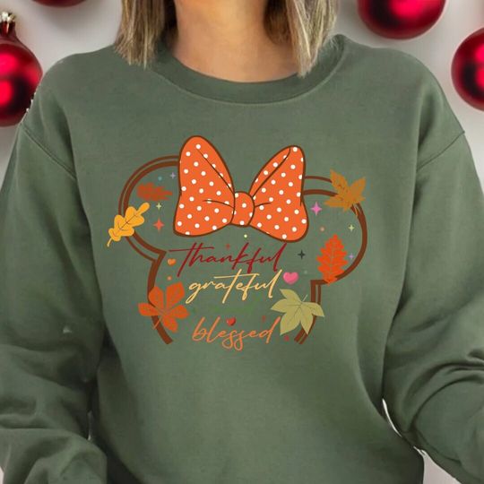 Thankful Minnie Disney Sweatshirts, Fall Disney Trip Shirts, Thankful Disney Shirt