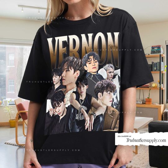 Vernon Seventeen Vintage Retro Graphic Shirt, Woozi Retro T Shirt, Kpop Bootleg Shirt, Kpop Tour Merch, Kpop Shirt Tour, Seventeen Tour