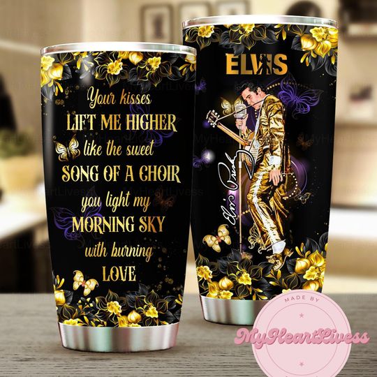 Elvis Presley Tumbler, Elvis Presley Lovers, Elvis Presley Cup, Elvis Insulated Tumbler, Rock And Roll Gift