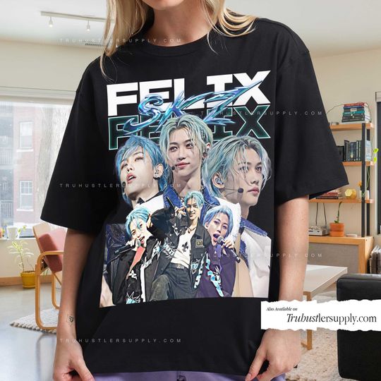 Vintage Felix SKZ Graphic Shirt, Felix Y2K Graphic Shirt, Vintage Felix Kpop Shirt Gift for her, Kpop Tshirt, Kpop merch, Kpop Graphic Shirt