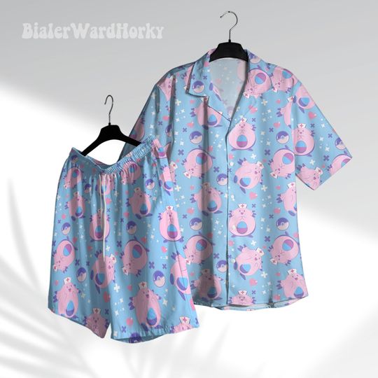 Chansey Cute Hawaii Shirt Normal Type Shirt Aloha Shirt Anime Shirt Gifts Chansey Lover