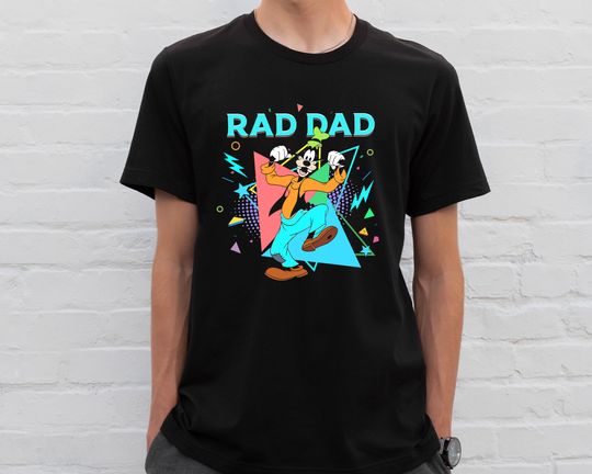 Rad Dad Retro Disney Goofy T-Shirt,  Funny Goofy Daddy Tee