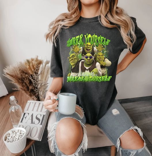 Shrek Funny Shirt Shrek Yourself Before You Wreck Yourself Memes Shrek