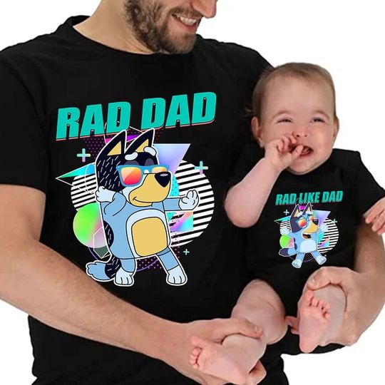 Bandit RAD Dad Shirt | Cool Dad Club T-shirt | BlueyDad Father's Day Shirt