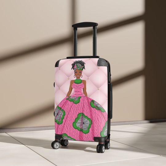 AKA Inspired - Headwrap - Enjoy the Journey - Cabin Suitcase - Gift for Soror - Sorority Sister Gift Idea - Gift for Daughter