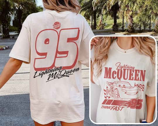 Family Vacation Trip, Lightning Mcqueen Radiator Springs Rusteze Cars Double Sided T-Shirt