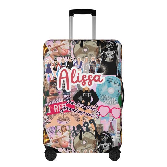 Collage Luggage Cover, personalized with your name