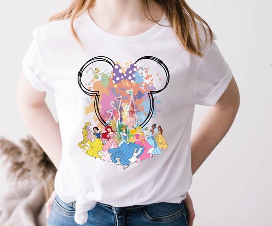Disney Princess Shirt, Disney Watercolor Castle Tee
