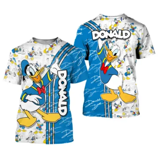 Donald Duck Comic Pattern Mother's Day Father's Day 3D T-SHIRT