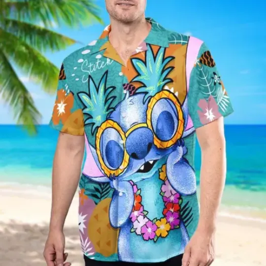 Lilo & Stitch Hawaii Beach Shirt, Stitch Hawaiian Shirt Gift, Stitch Shirt