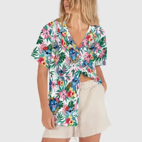 Funny Stitch Disney Hawaiian Shirt, Aloha Tropical Hawaii Shirt, Beach Funny