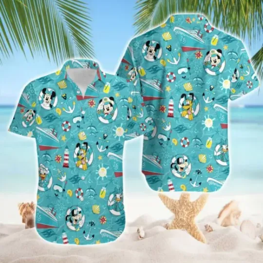 Mickey And Friends Cruise Era Cruise Line 2024 Hawaiian Shirt | Disneyworld Mick