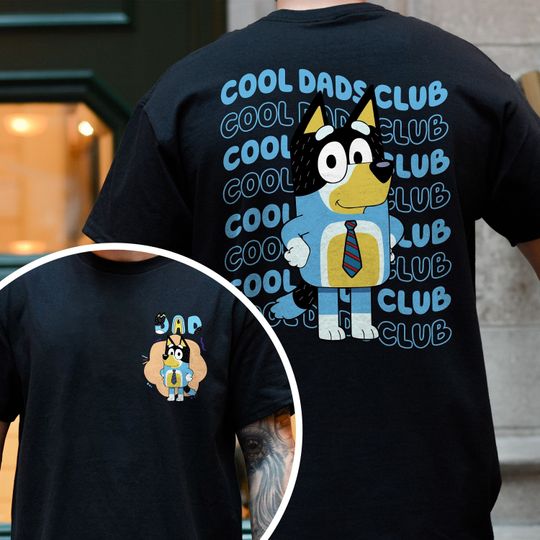 Cool Dads Club Blue T-Shirt, Blue Father's Day Shirt, Bandit Cool Dad Club Shirt