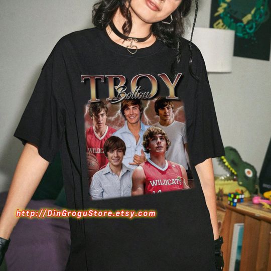 Troy Bolton Retro 90s T-shirt, Homage Troy Bolton Tee, Troy Bolton Graphic Shirt