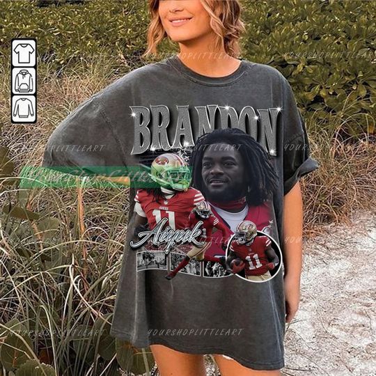 Vintage Brandon Aiyuk Graphic T-Shirt - Aiyuk Football -America Football Sweatshirt- Football Fan Gifts