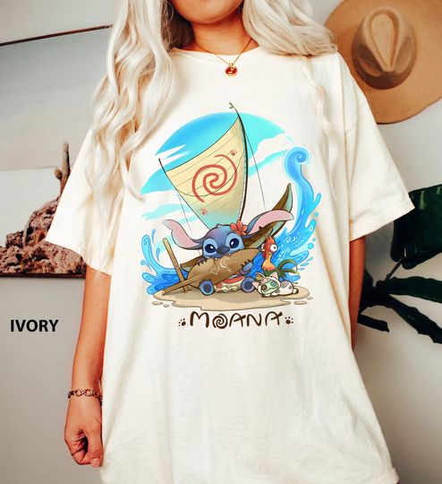 Moana and Stitch Shirt, Moana Princess Shirt, Disney Stitch Shirt