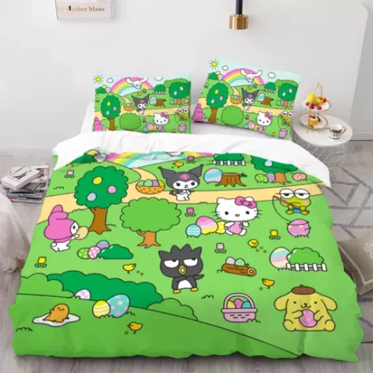 Sanrio hellokitty Duvet Cover Pillowcase Hello Kitty Kuromi Bedding Pillow Case