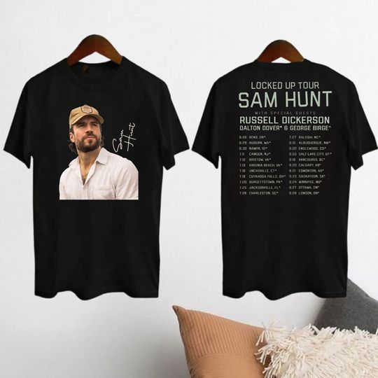 Sam Hunt Graphic Shirt, Sam Hunt 2024 Locked Up Tour T Shirt