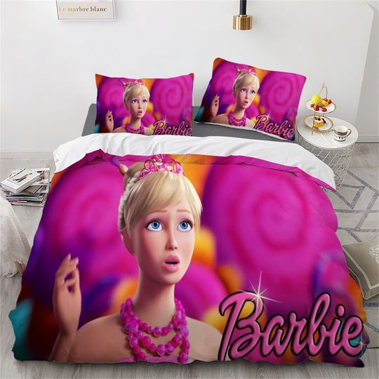 Barbie Printing Bedding Set, Bedding Set Gift