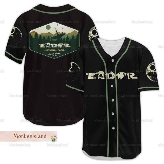 Star Wars Baseball Jersey, Endor National Park Jersey Shirt, Endor Forest Baseball Shirt