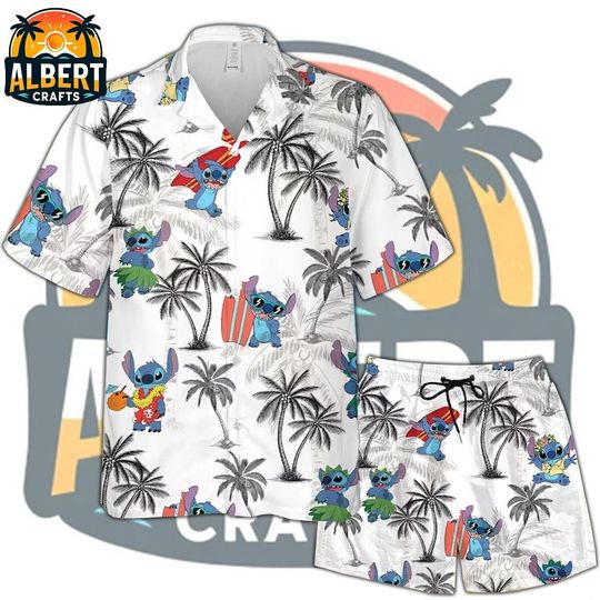 Stitch Summer Hawaii Shirt, Lilo and Stitch Tropical Hawaiian Shirt