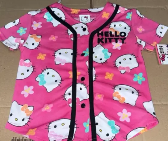 Sanrio Hello Kitty PINK KIDS Baseball Girl Jersey